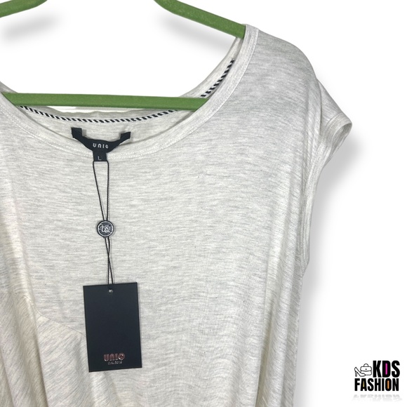 Uniq Drape Front Lightweight Mini Dress LG NWT - Picture 6 of 10